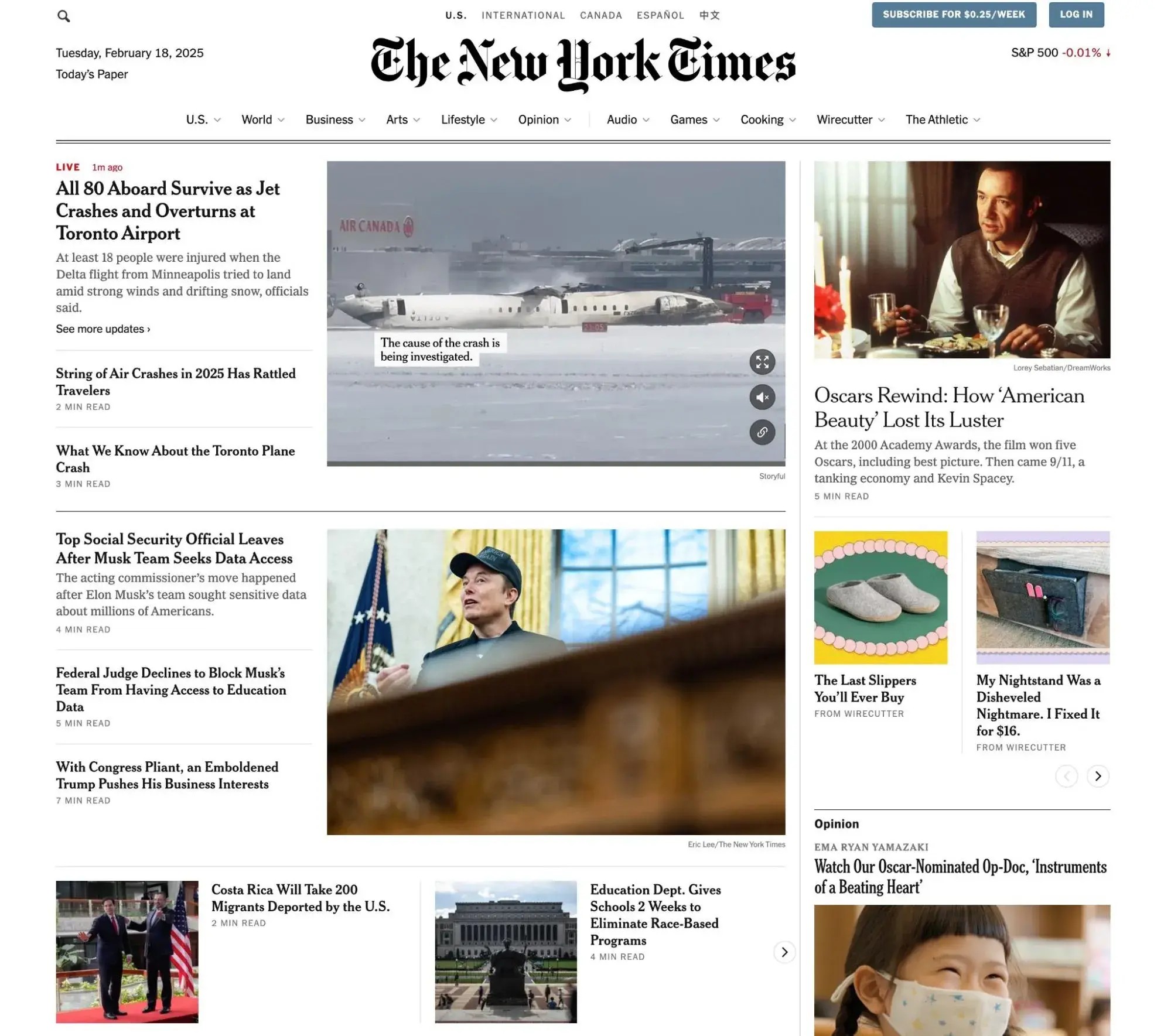 the new york times is an example of a dynamic website.