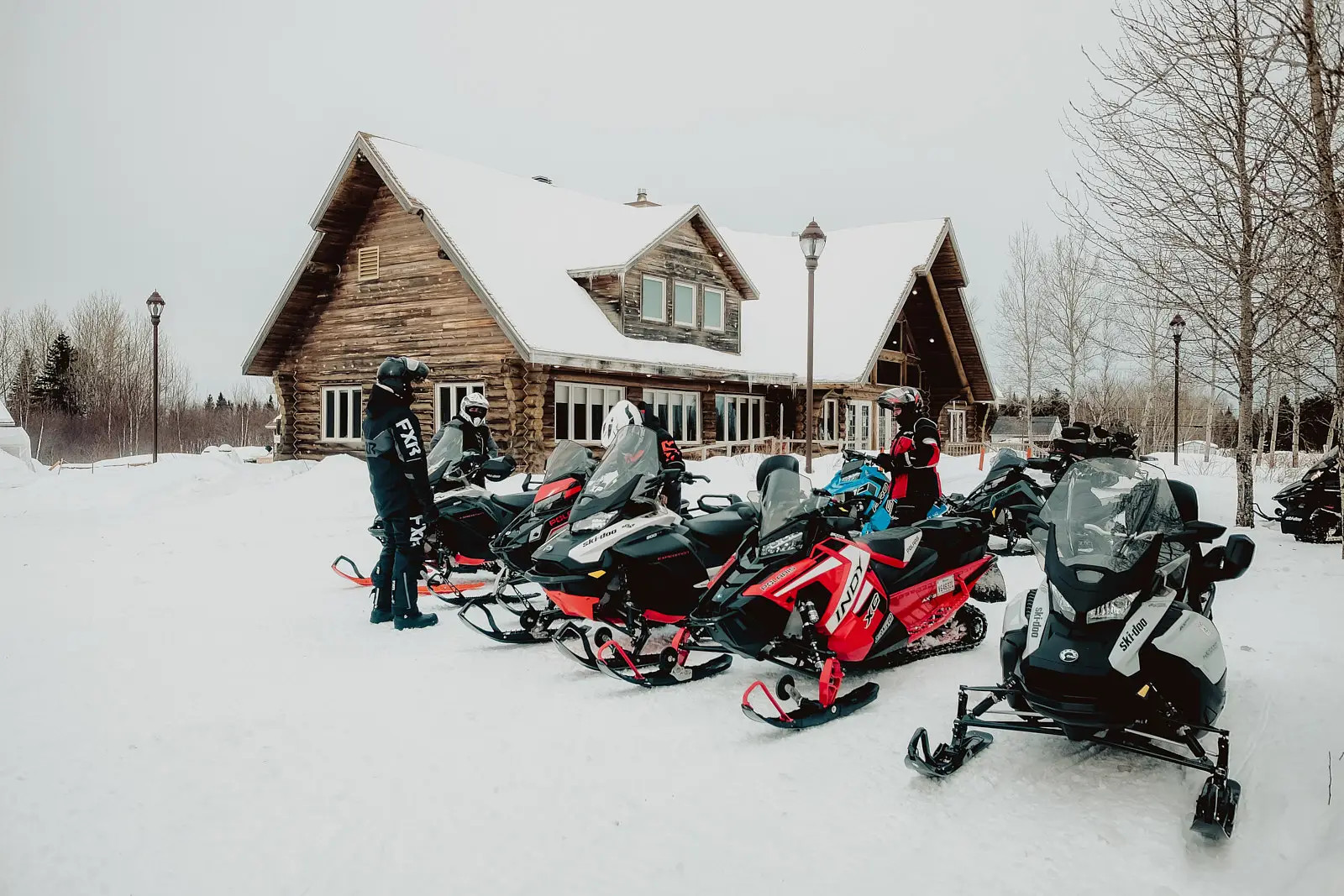 Scenic view of Centre Sportif Le Jasmin, offering snowmobiler-friendly accommodations