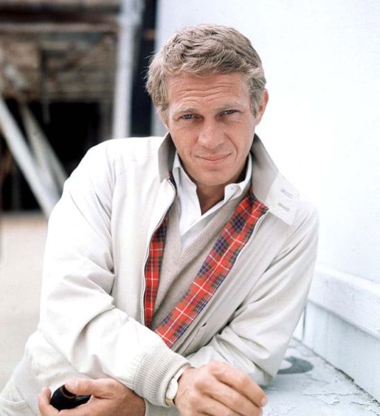 Steve mcqueen wearing a jacket by harrington blouson.