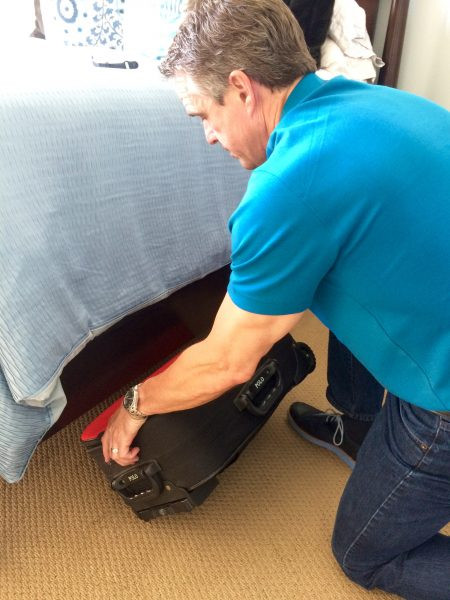 Store luggage under bed