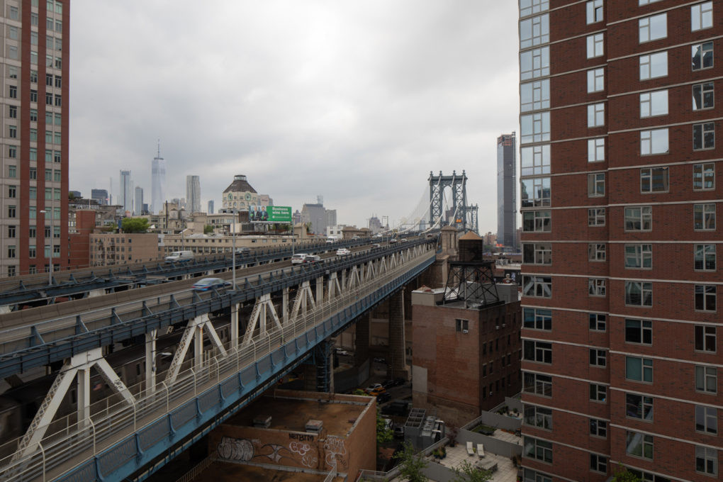 DUMBO, Brooklyn showcasing new condos around the Manhattan Bridge, attracting both residents and tourists