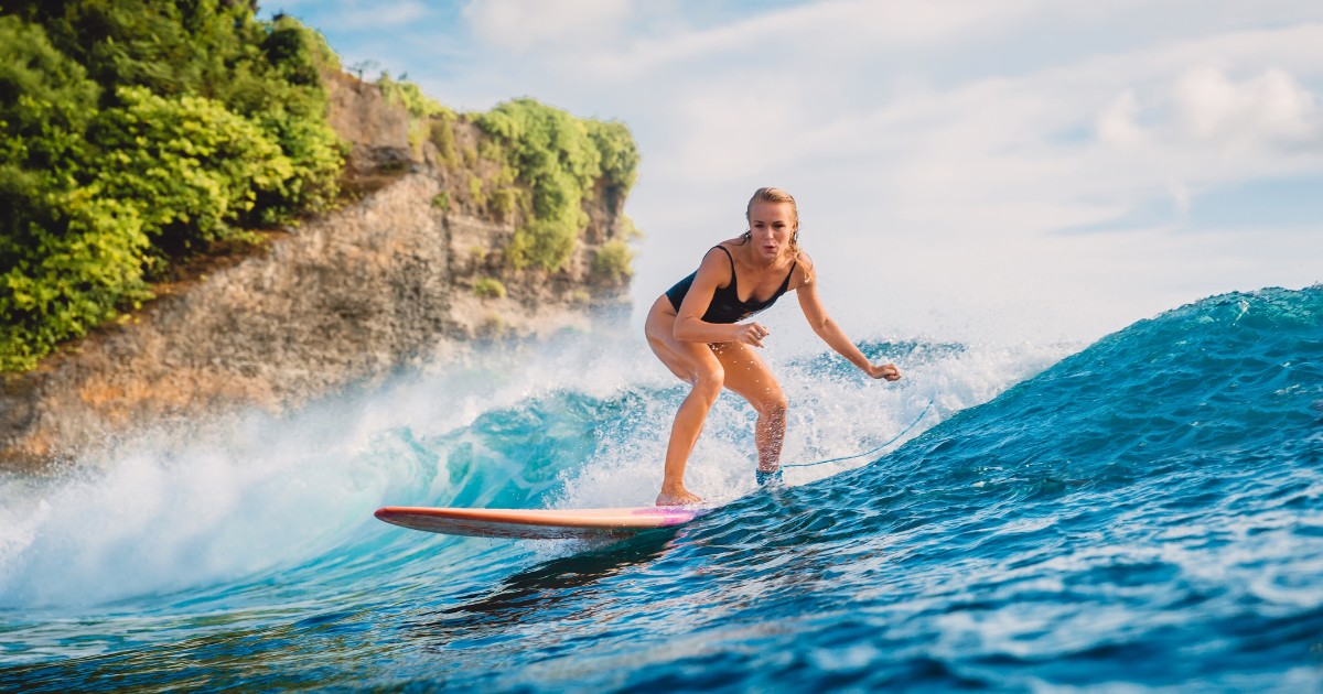 Surfing, representing sustainable responsible tourism