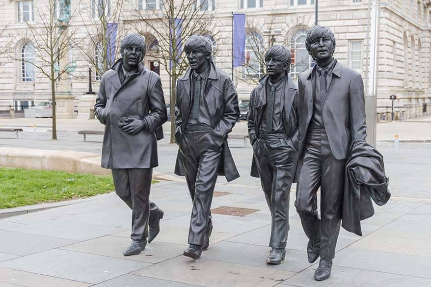 The Beatles statue in Liverpool