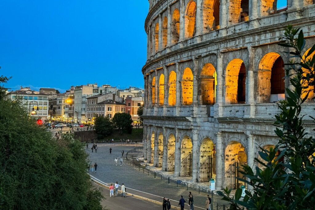 The Colosseum in the early evening in Rome edited