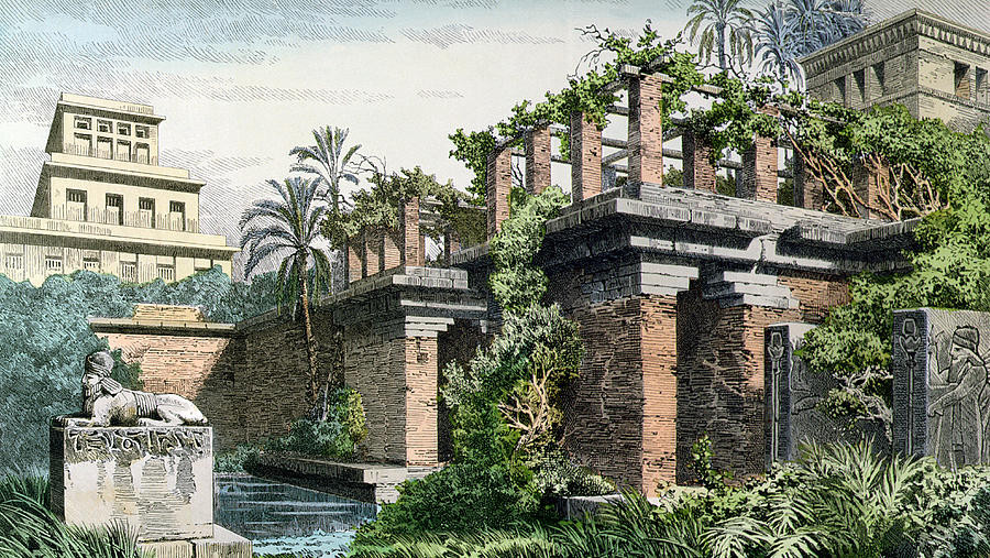 The Hanging Gardens of Babylon by Ferdinand Knab (1886)