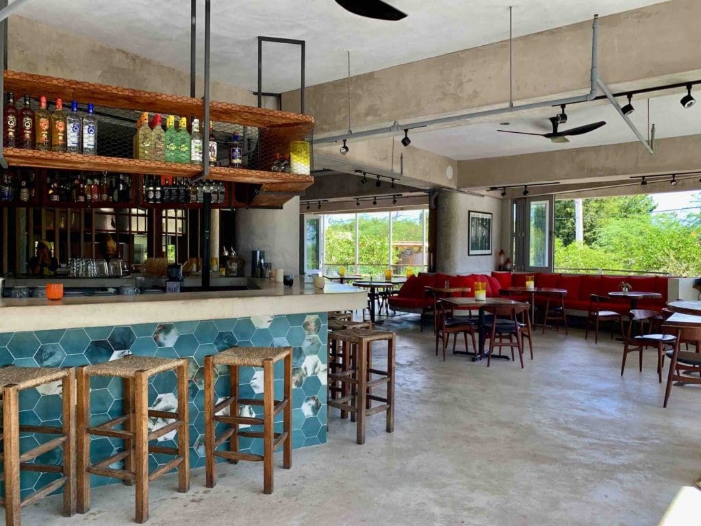 The restaurant at El Blok Hotel, Vieques, Puerto Rico
