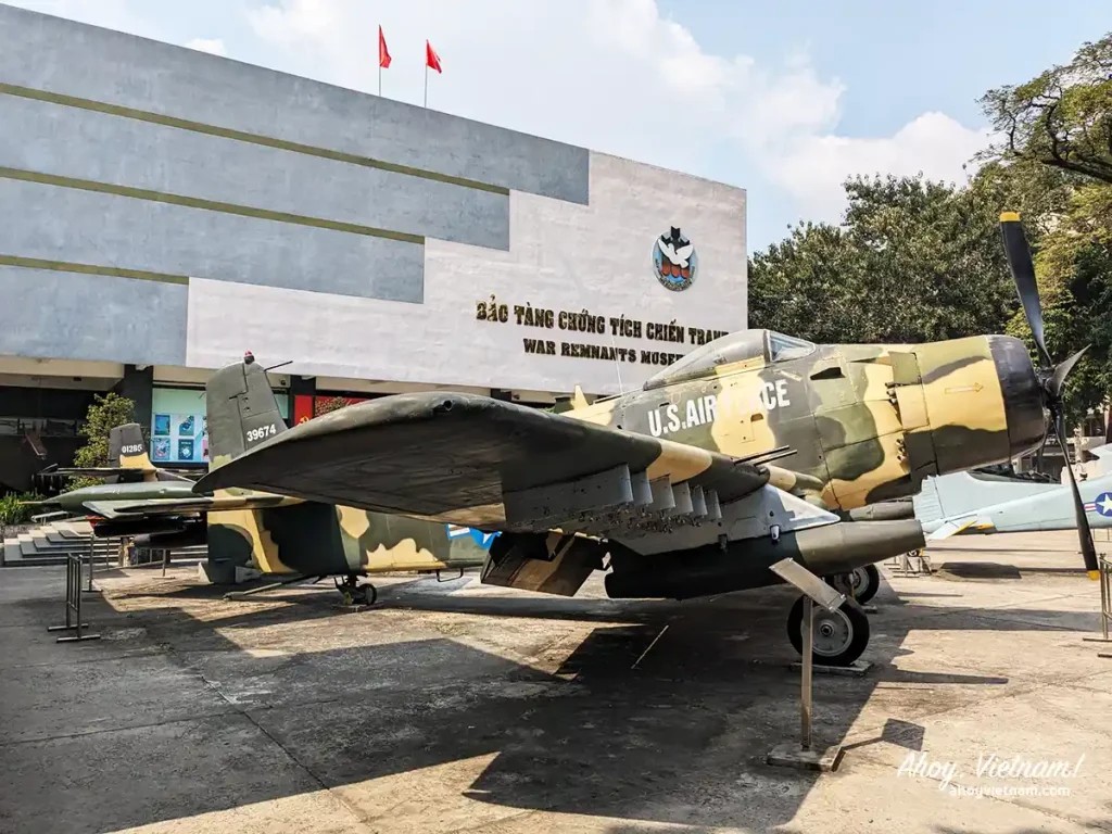 A U.S. Air Force Plane in the Courtyard of the War Remnants Museum in Ho Chi Minh City