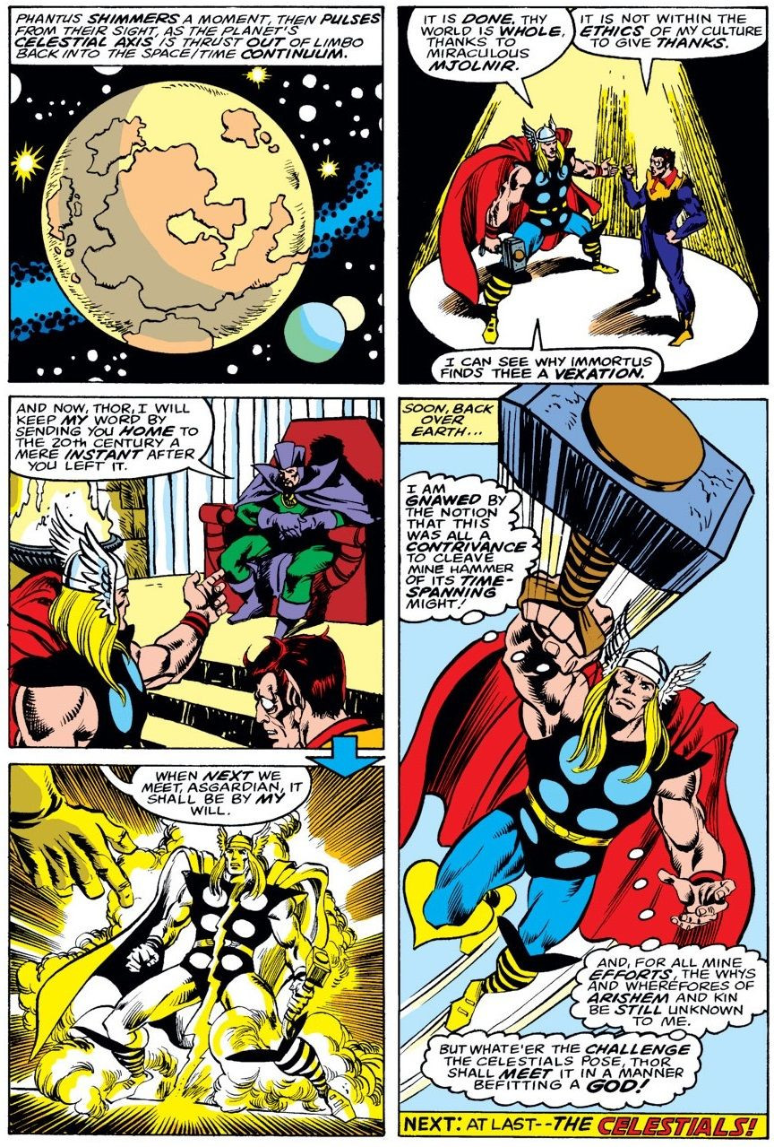 Thor acknowledges the loss of time-travel power in Thor #282