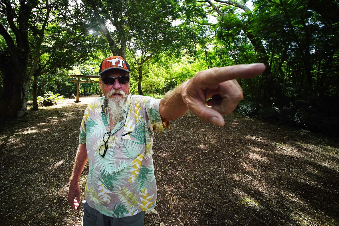 Tinian Tour Japanese shrine Don Farrell. 28 aug 2016