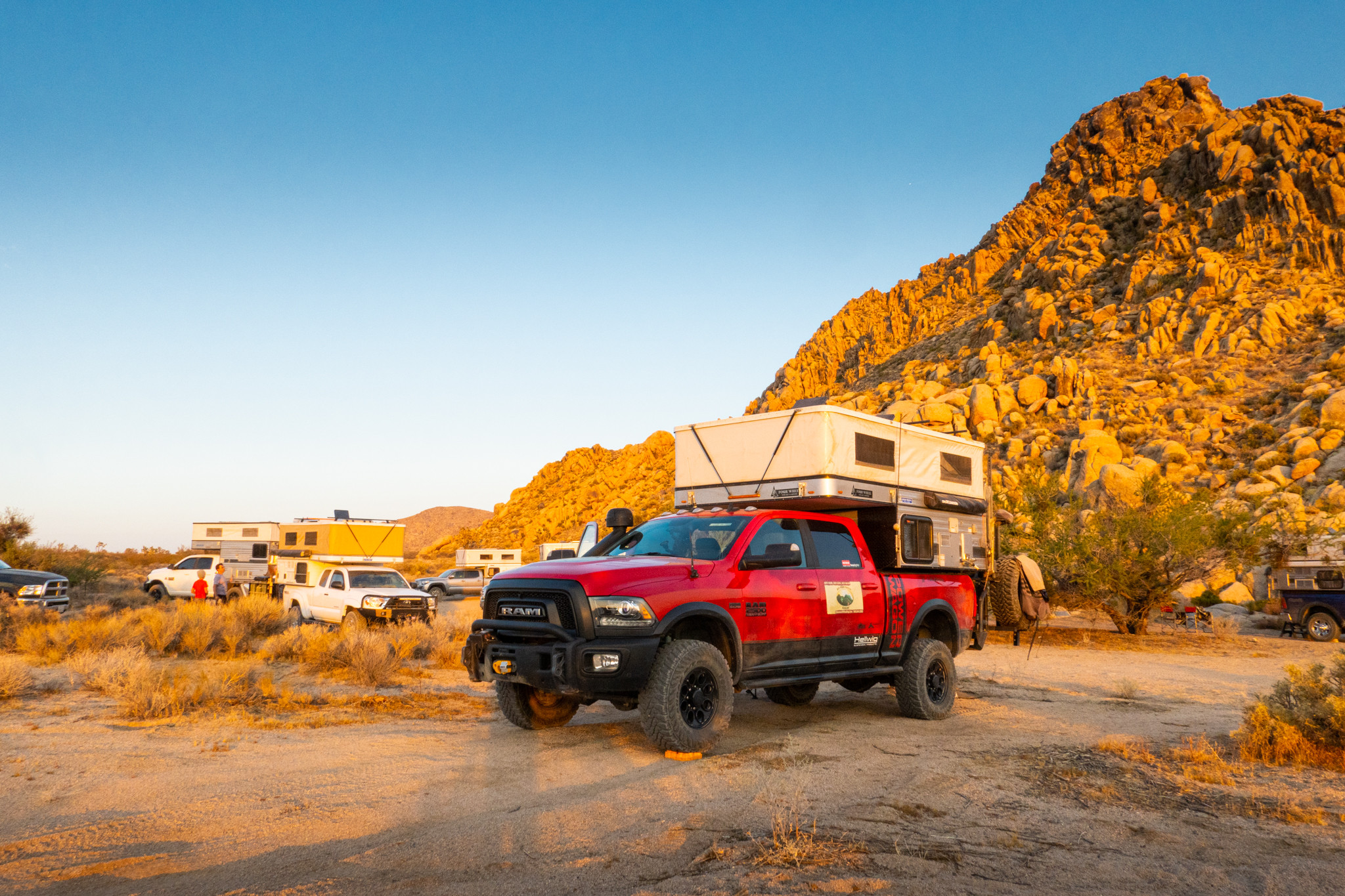 Off-road vehicle navigating rocky terrain on the Mojave Road