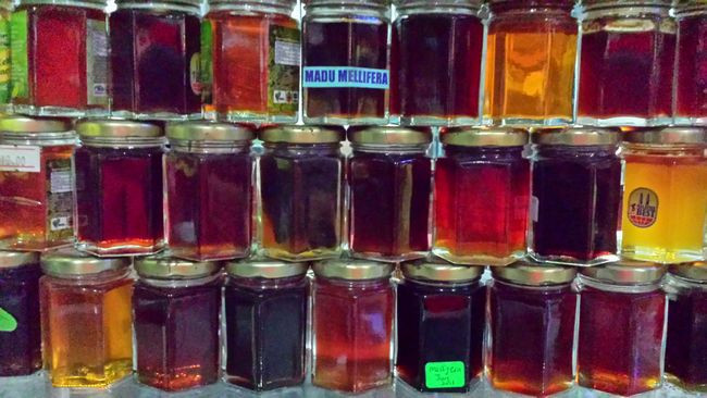 Some of the honey products at Min House Camp