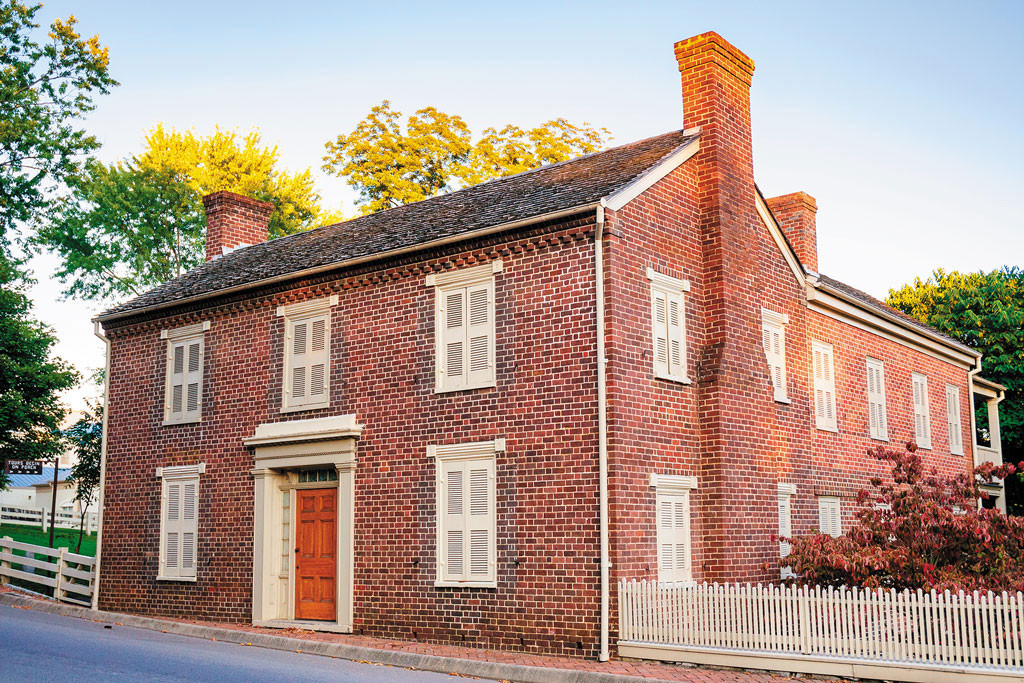 a red building that was once Andrew Johnson