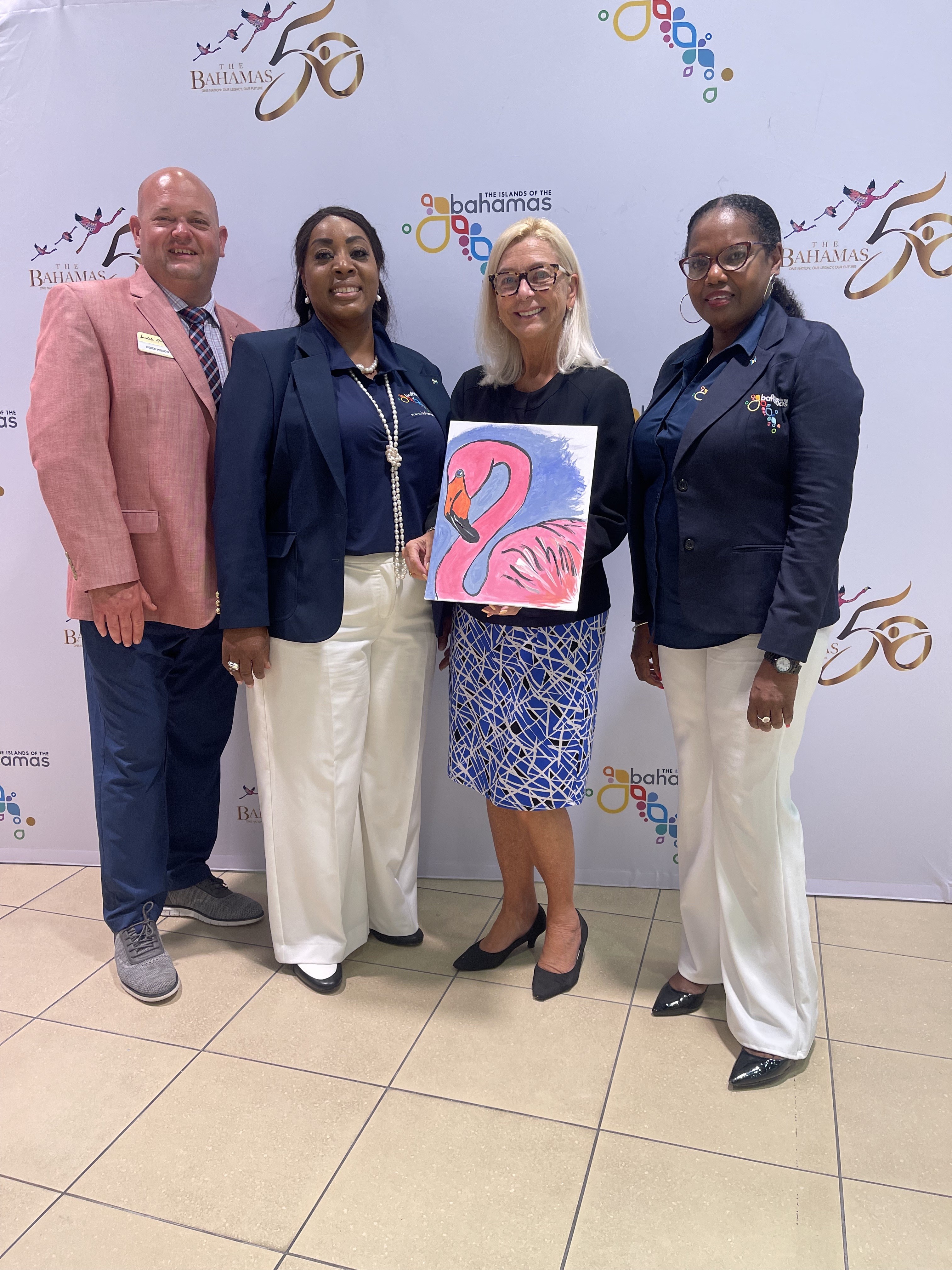 Bahamas specialists at a tourism event