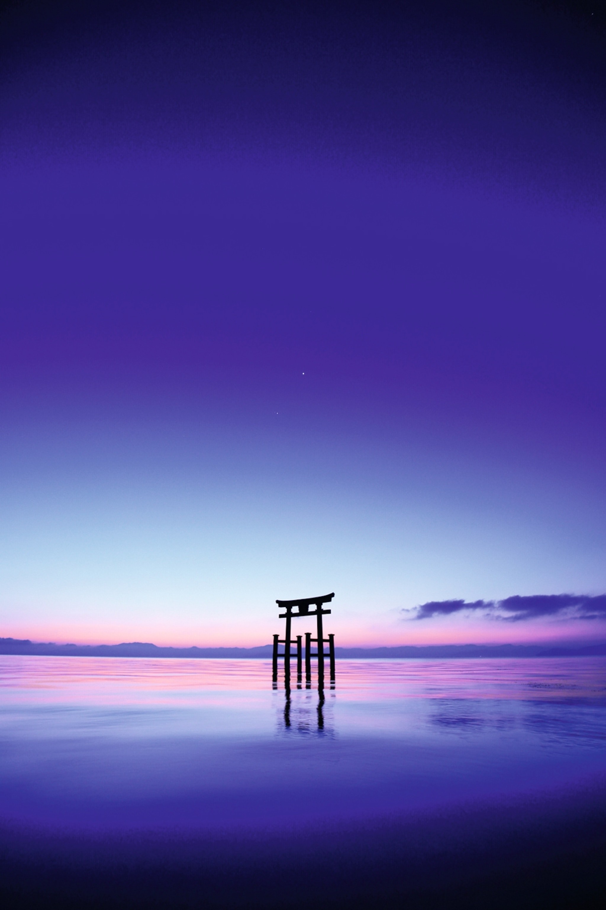 Torii Gate at Shirahige Shrine, Lake Biwa