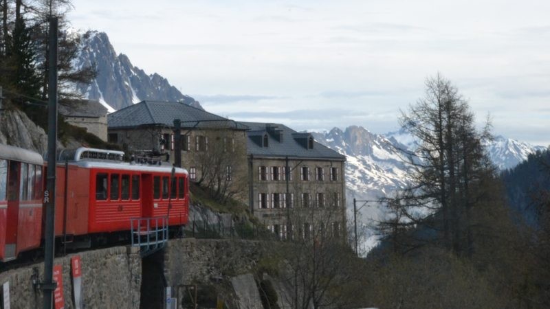 Mer de Glace, a popular destination accessible by train, showcasing the beauty and impact of climate change on glaciers.