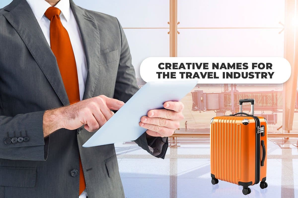 Travel agent using tablet to search for names