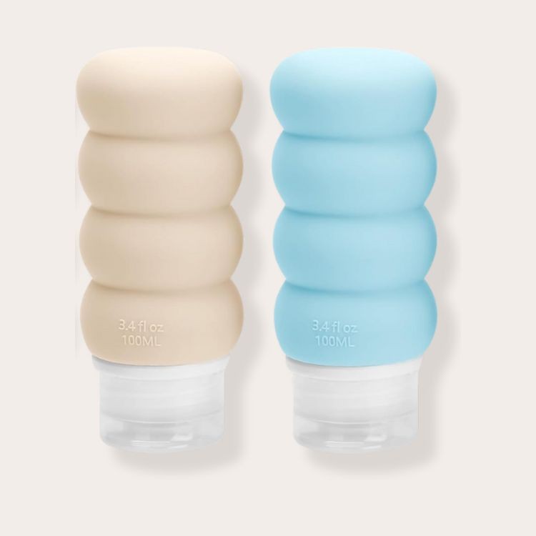 Refillable travel-size bottles ensure you have your favorite products while complying with travel regulations