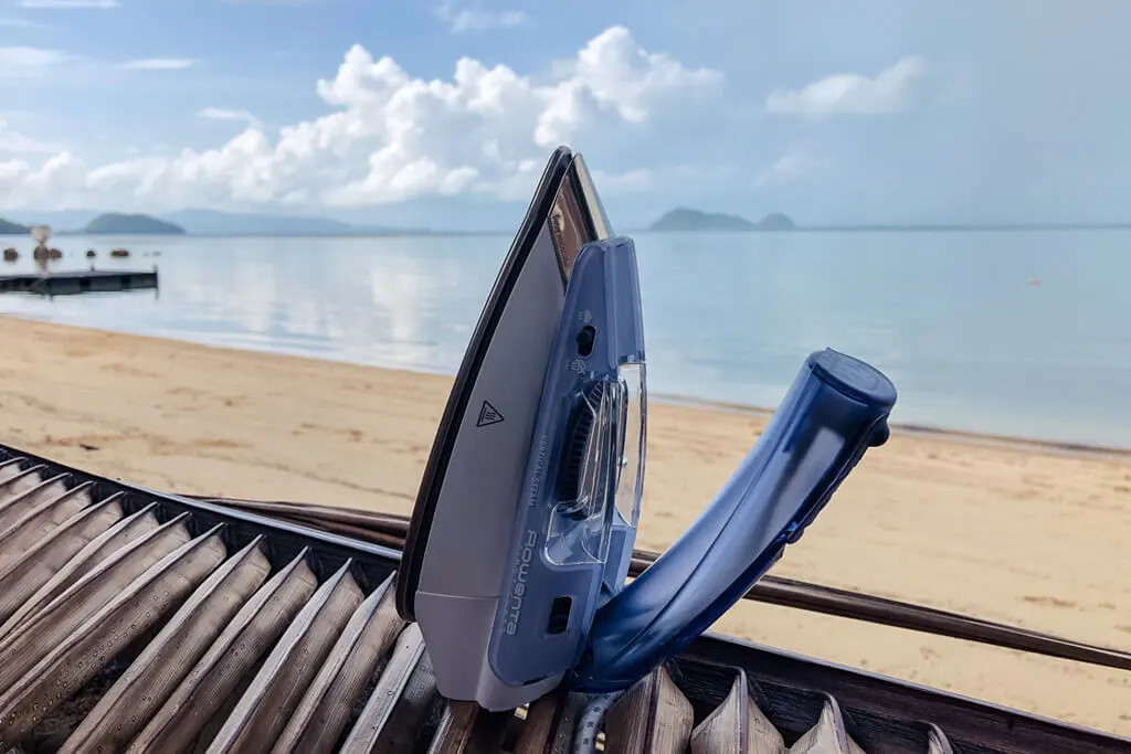 Travel Iron on a beach