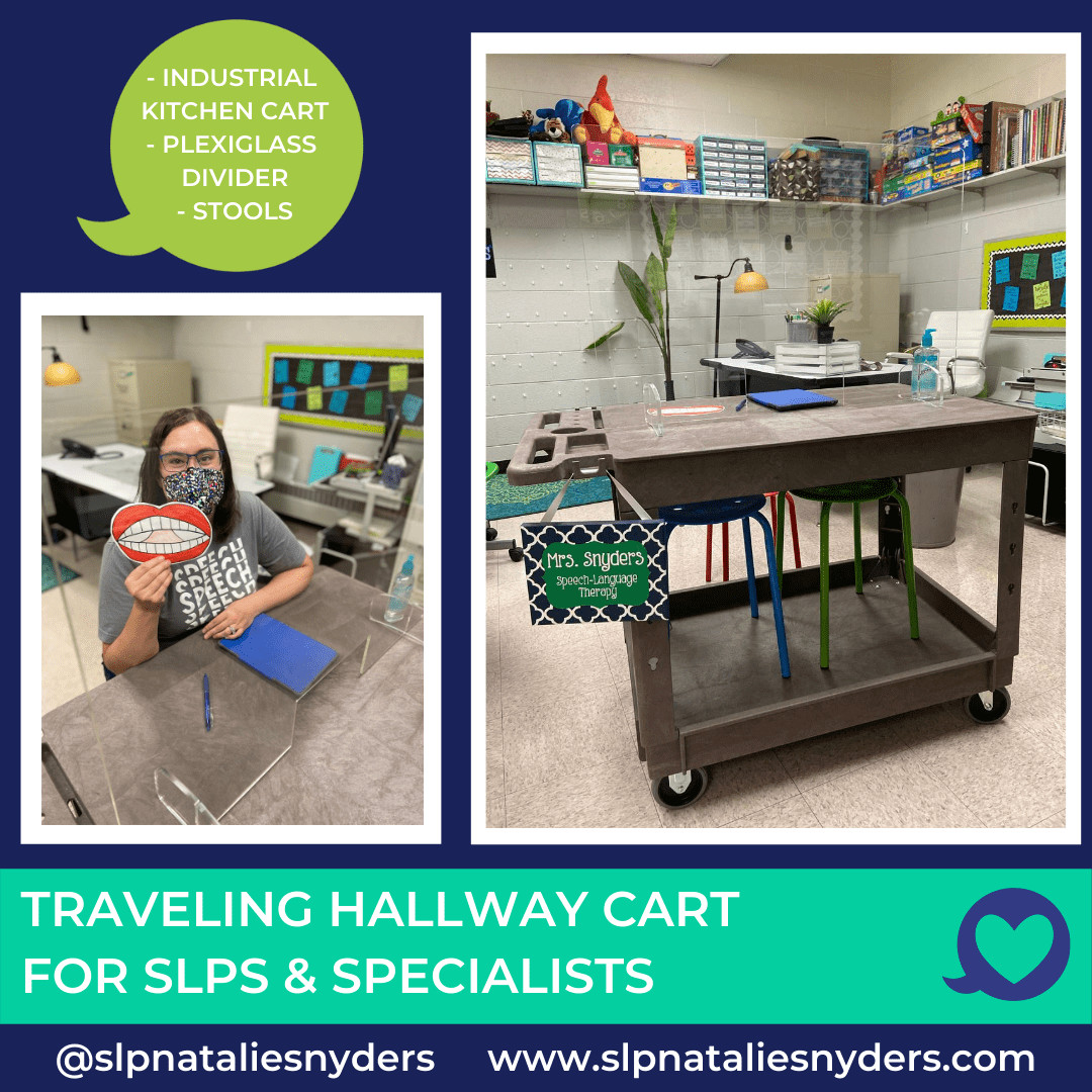 Traveling Hallway Cart for SLPs