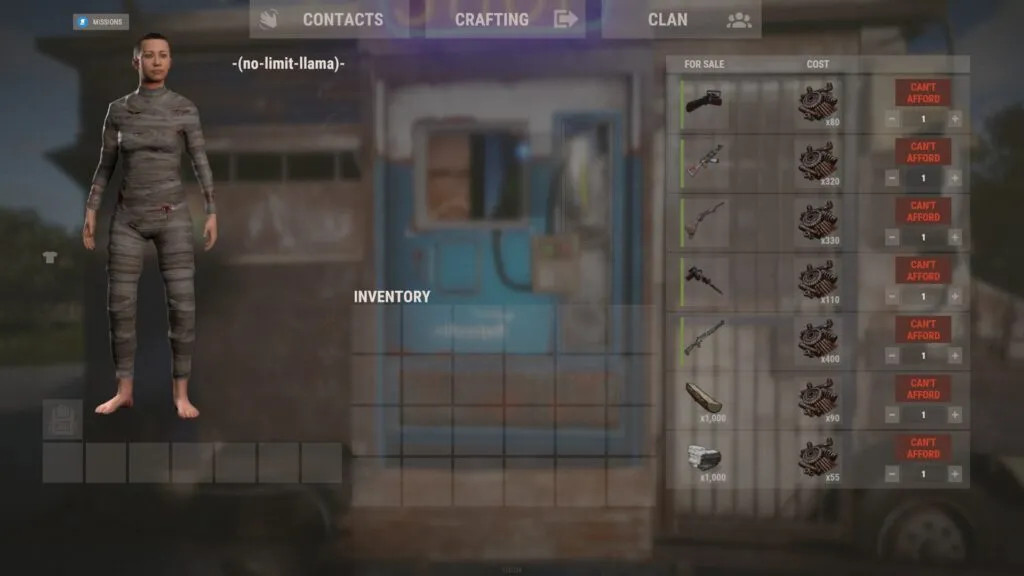RUST Traveling Vendor Inventory