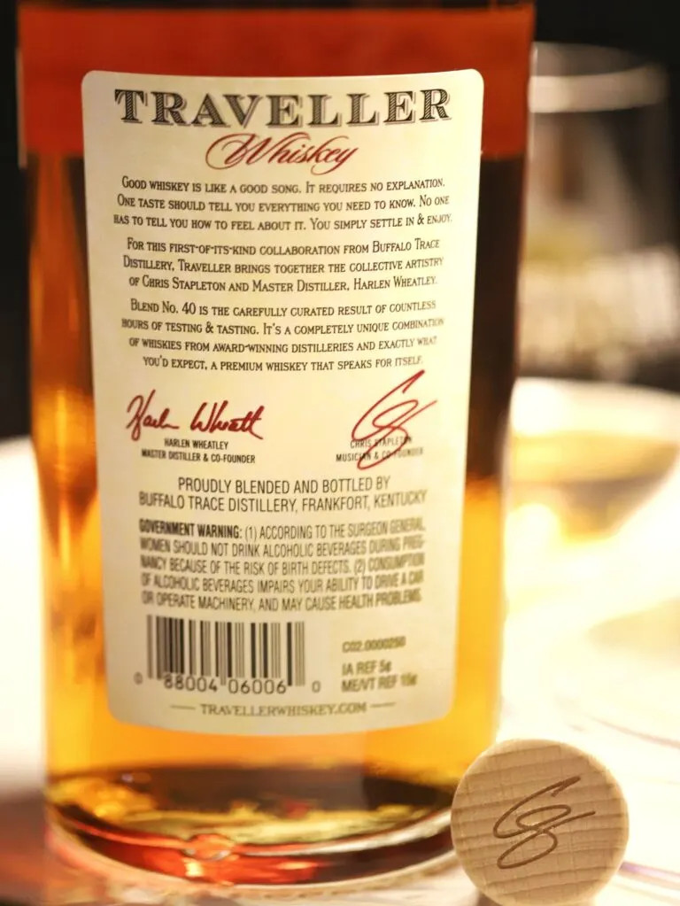 Traveler Whiskey Label Close-Up