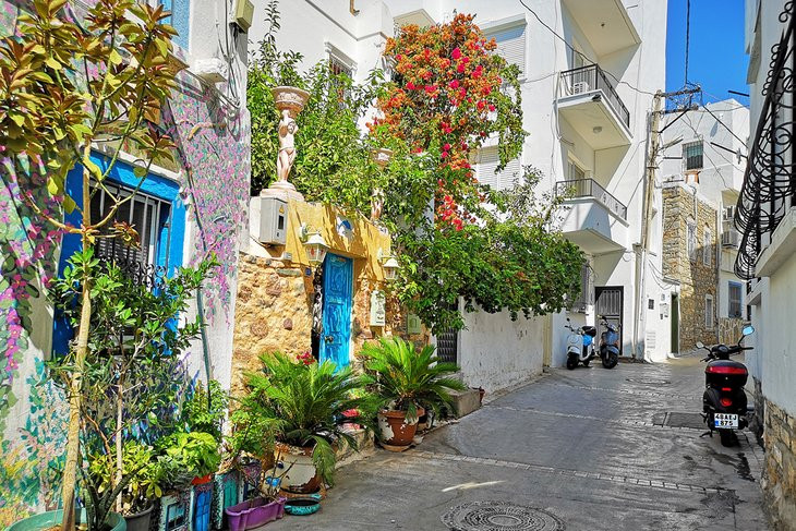 Colorful street in Bodrum