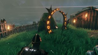 Valheim portal in a forest