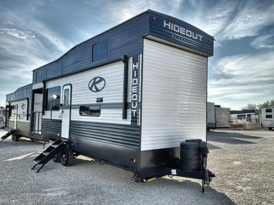 Exterior view of a 2024 Keystone RV Hideout 24LOF destination trailer