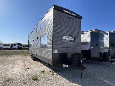Outside view of a 2025 Forest River RV Cherokee Timberwolf 20OG travel trailer