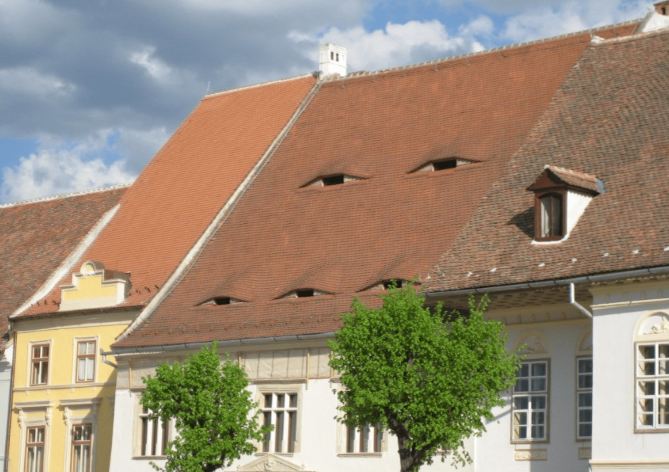 Houses with eyes in Sibiu, Romania