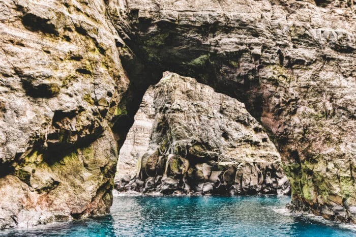 Vestmanna Sea Cliffs towering over the ocean