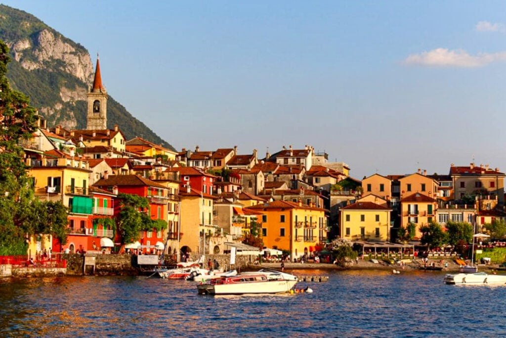 Colorful houses in Varenna, creating a picturesque lakeside scene