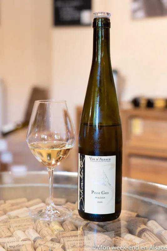 Wine tasting at Schoenheitz winery in Alsace, France
