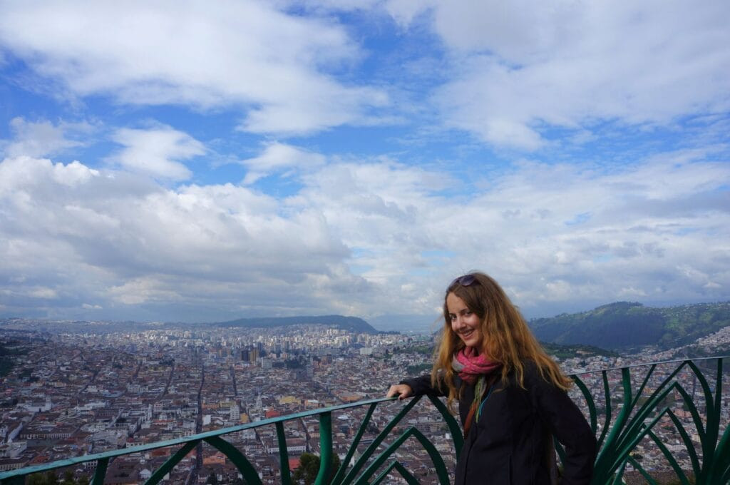 View of Quito from the Virgen del Panecillo, Ecuador, offering breathtaking panoramic views and highlighting the city's landscape for Quito tourism