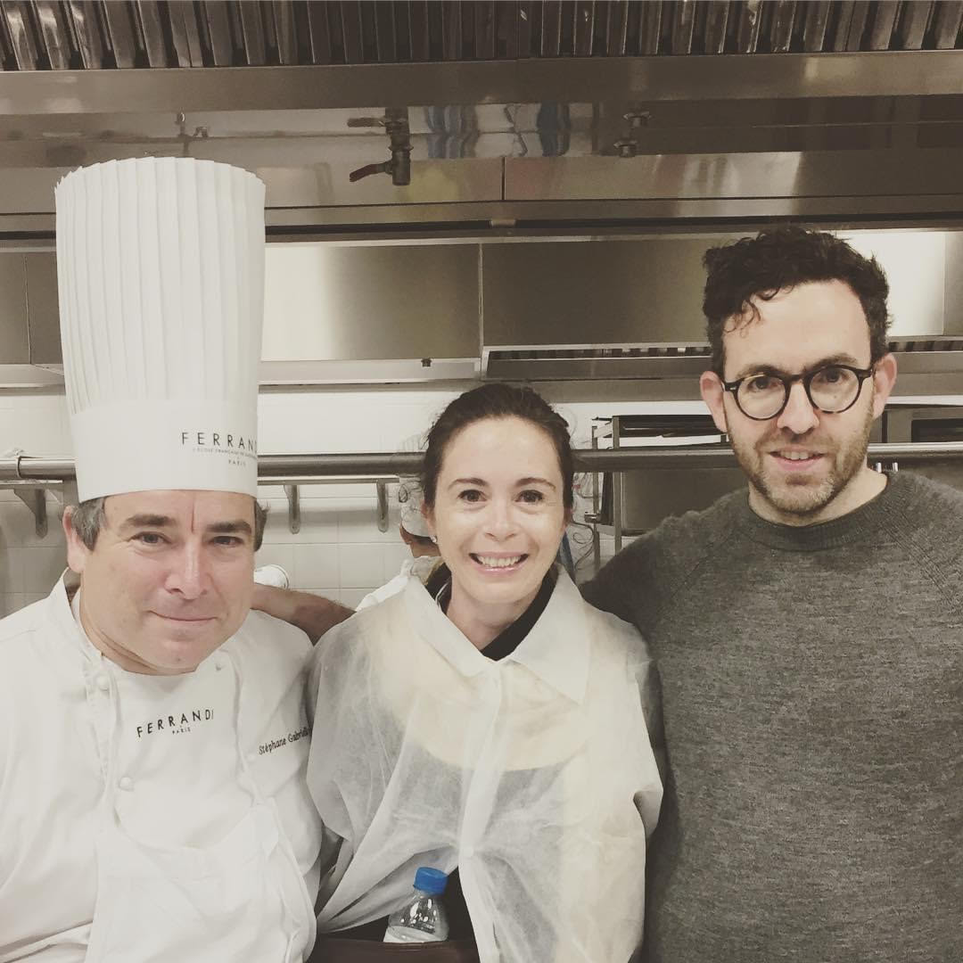 Anne with culinary instructor Chef Gabrielli and Chef Braden Perkins of Verjus