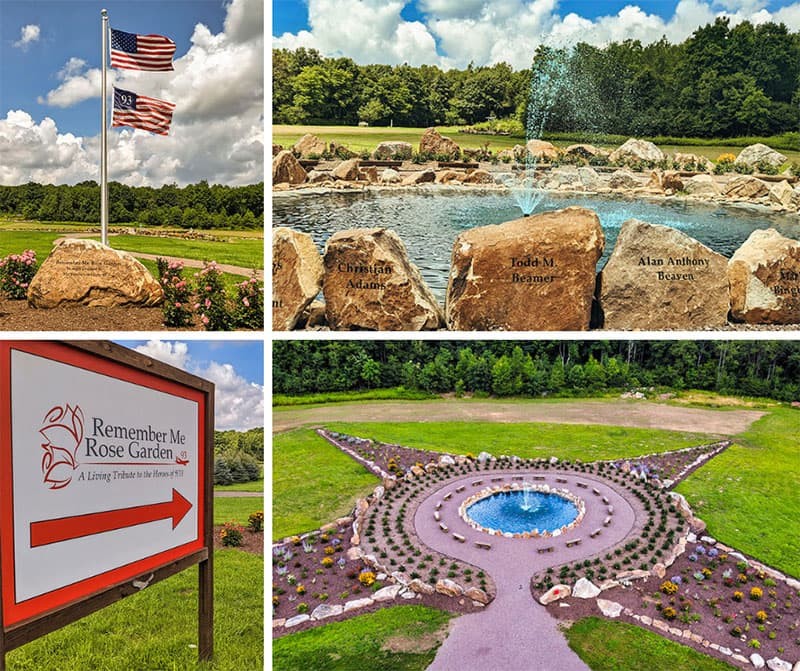 Scenes from the Remember Me Rose Garden Flight 93 tribute in Somerset County Pennsylvania.