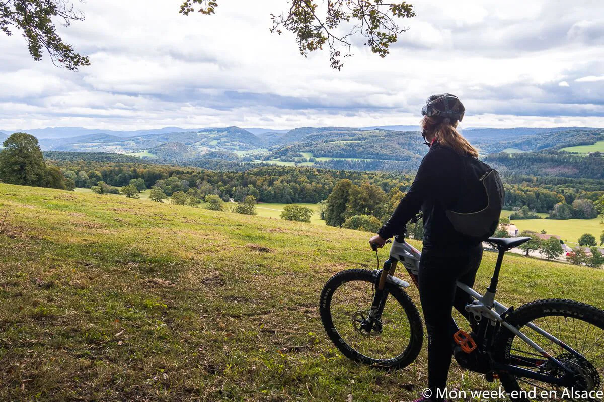 Mountain biking in Sundgau, France