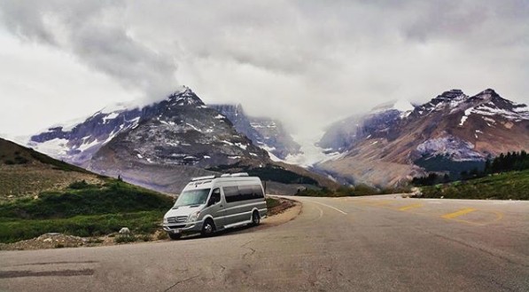 Leisure Travel Van parked in a scenic location