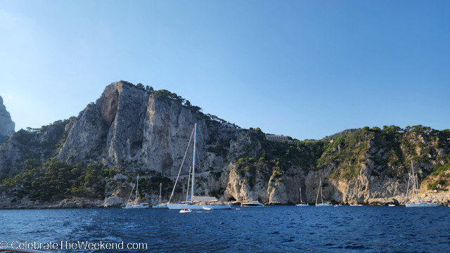 Boating around Capri