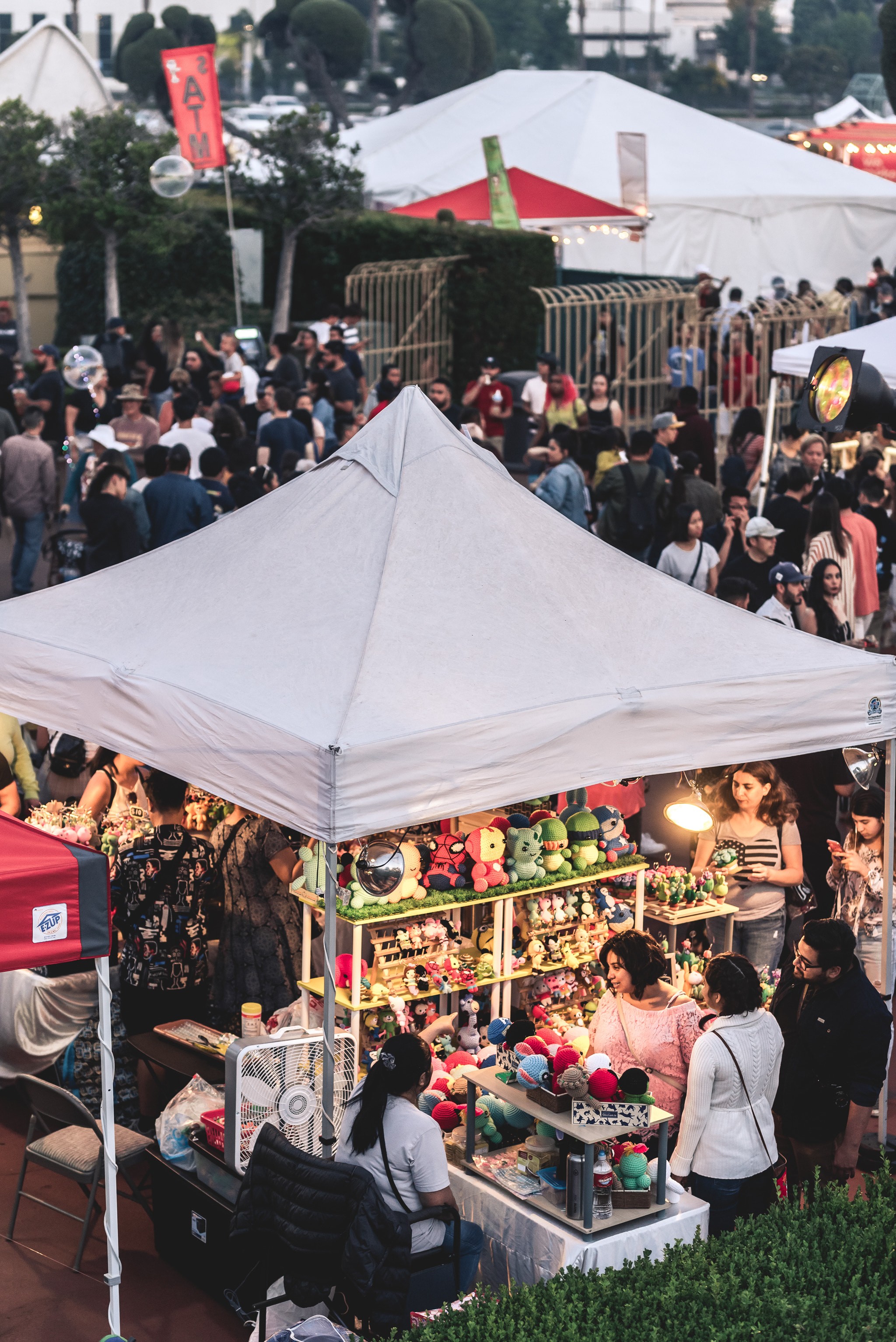 Crowd of people at the 626 Night Market in Arcadia, California, Southern California run ending September 1st