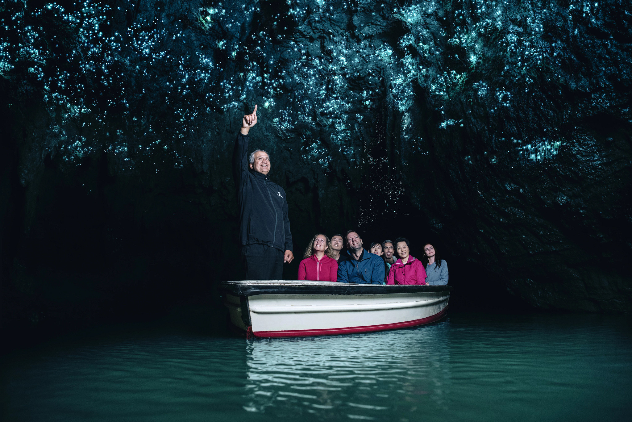 Waitomo Glowworm Caves boat tour