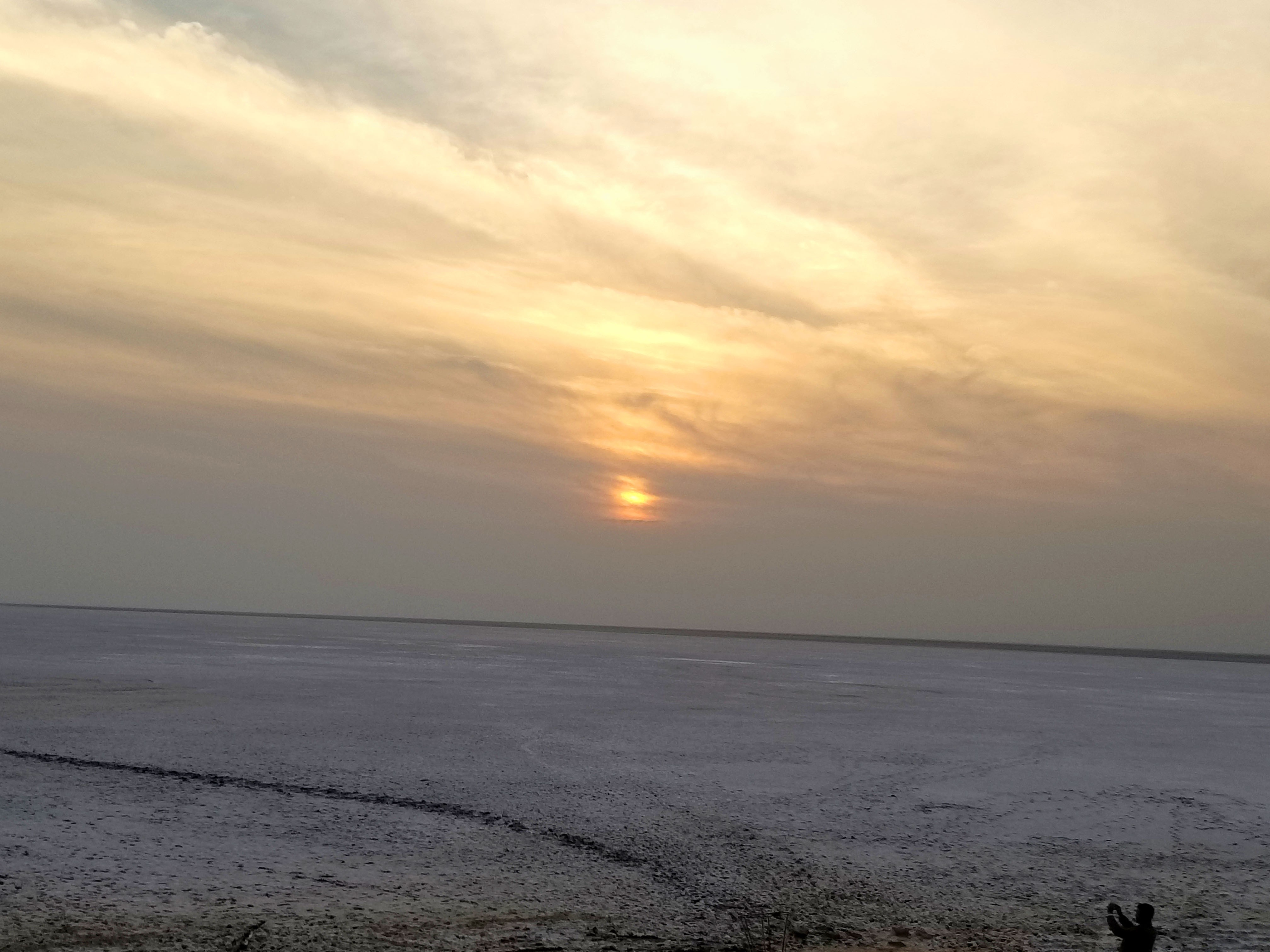 White Salt Flats during Sunrise