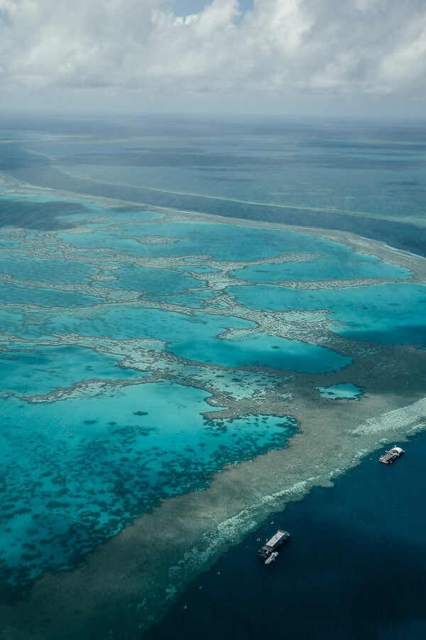 The Great Barrier Reef from the air