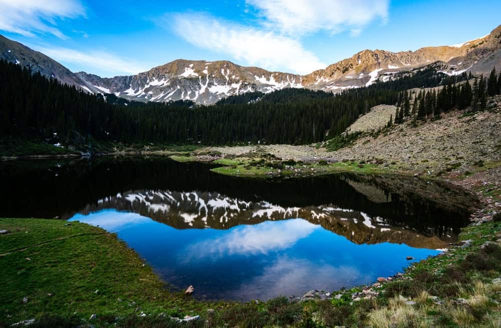 Williams lake in Wheeler Peak Wilderness - A serene lake surrounded by lush greenery in Wheeler Peak Wilderness