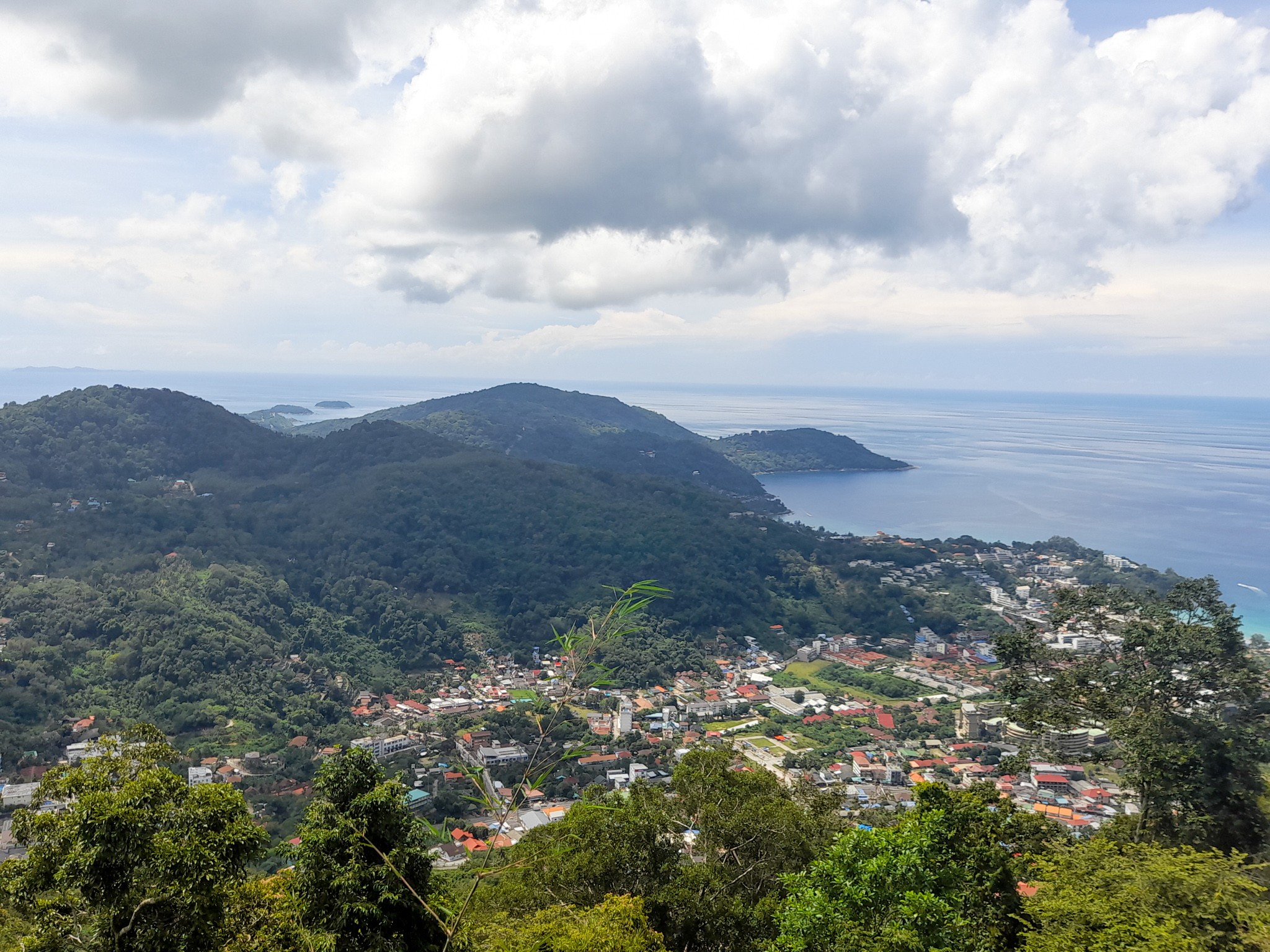 Enjoying panoramic views from Big Buddha