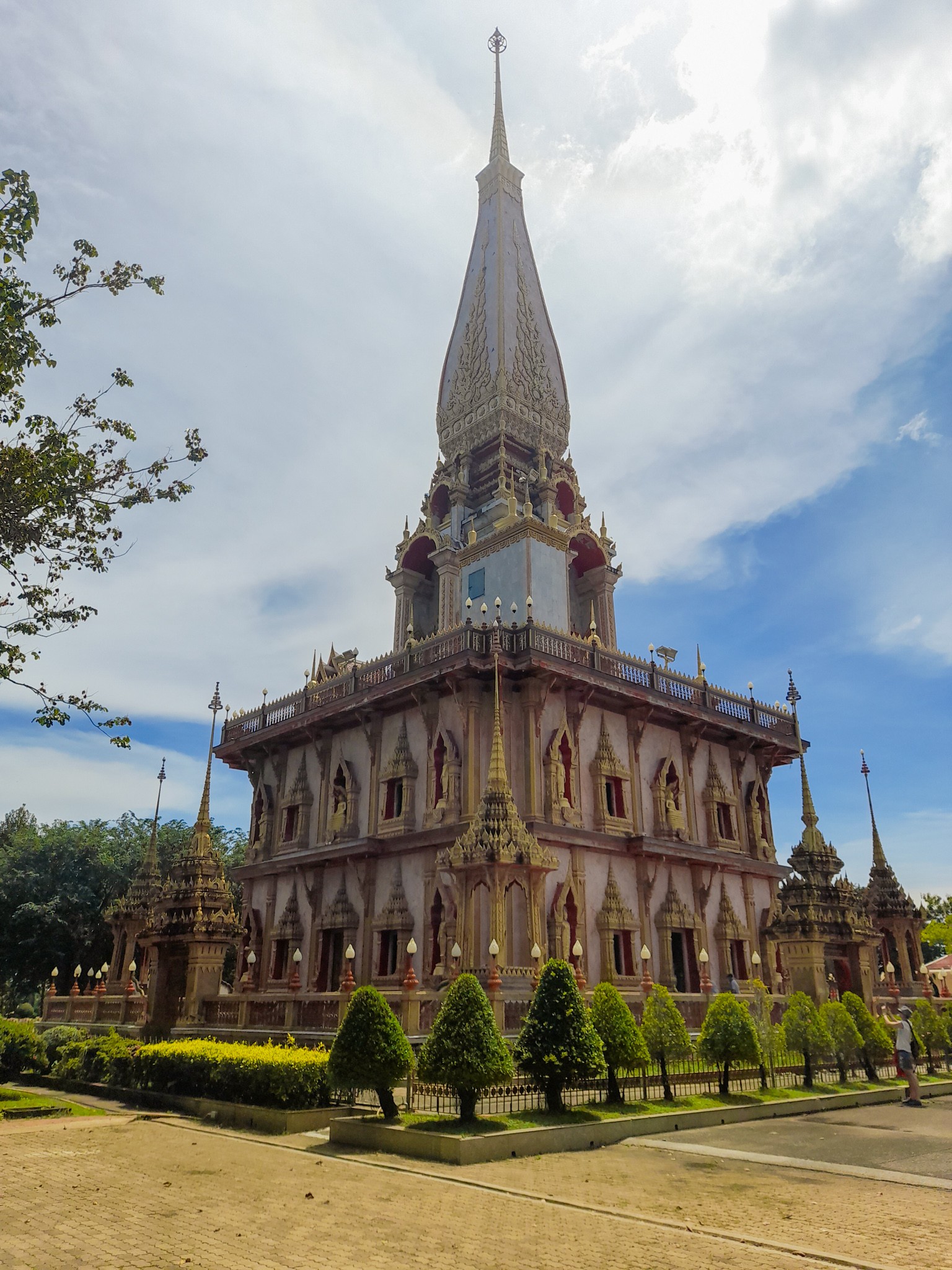 Admiring the intricate details of Wat Chalong's architecture