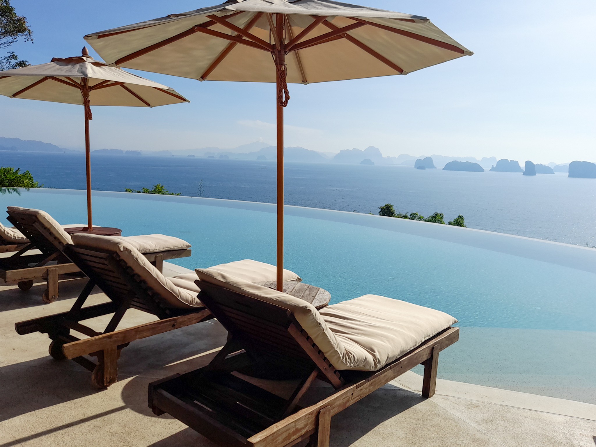 The breathtaking infinity pool at Six Senses Yao Noi