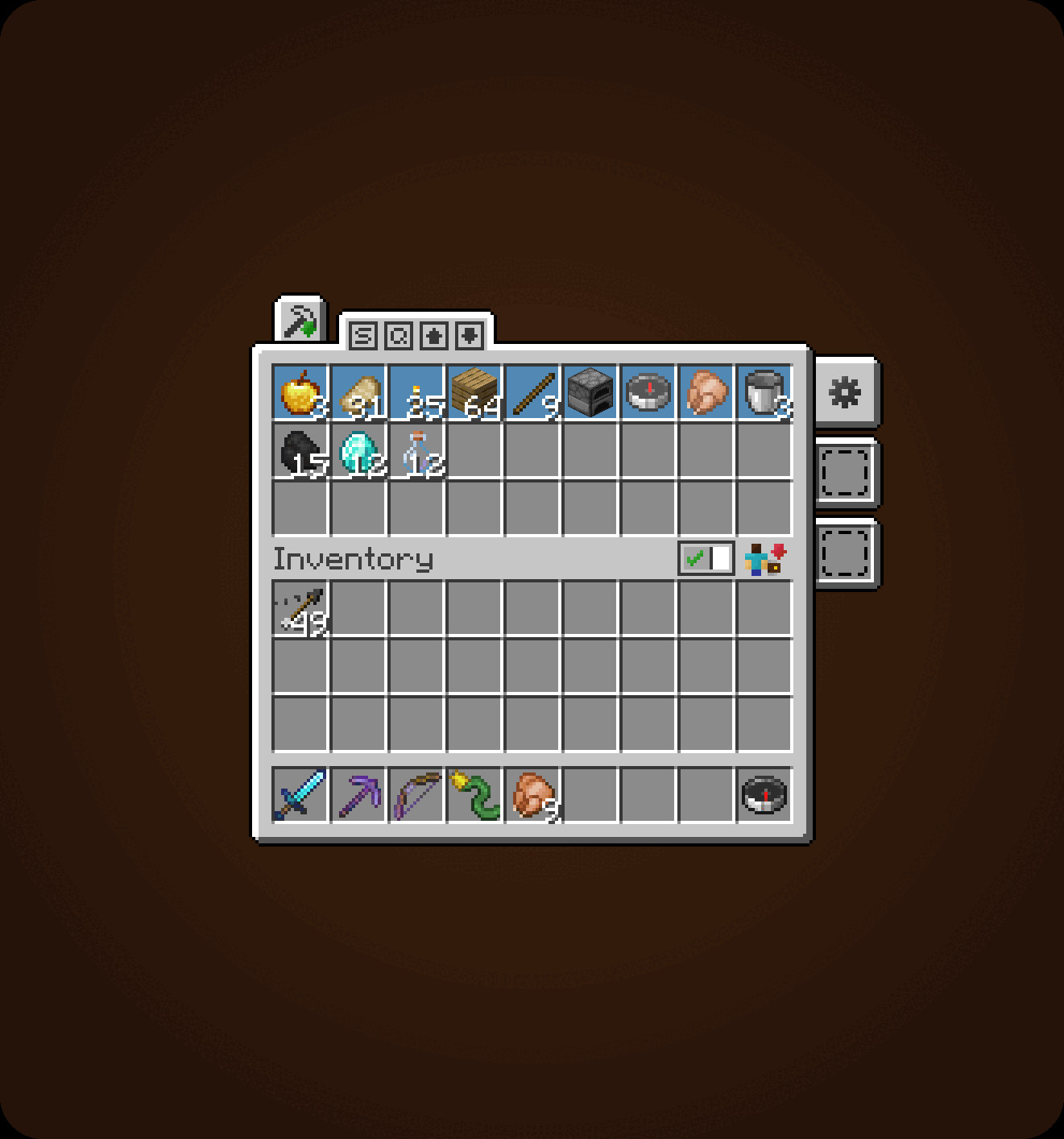Traveler's Backpack GUI Interface