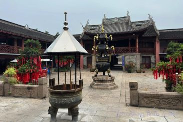Inside the City God Temple in Zhujiajiao