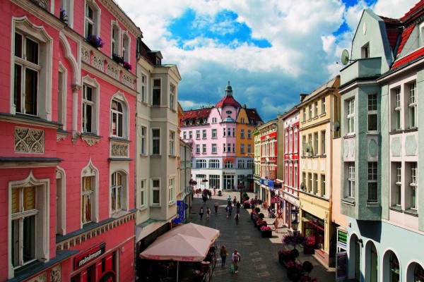 Zielona Góra in Lubuskie Voivodeship, a densely forested region rich in natural attractions, historic buildings, and former military sites.